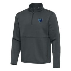 Memphis Grizzlies Antigua Twist Quarter-Zip Pullover Top - Pewter - NBA