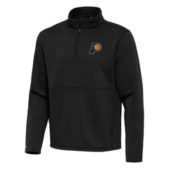 Indiana Pacers Antigua Twist Quarter-Zip Pullover Top - Black - NBA