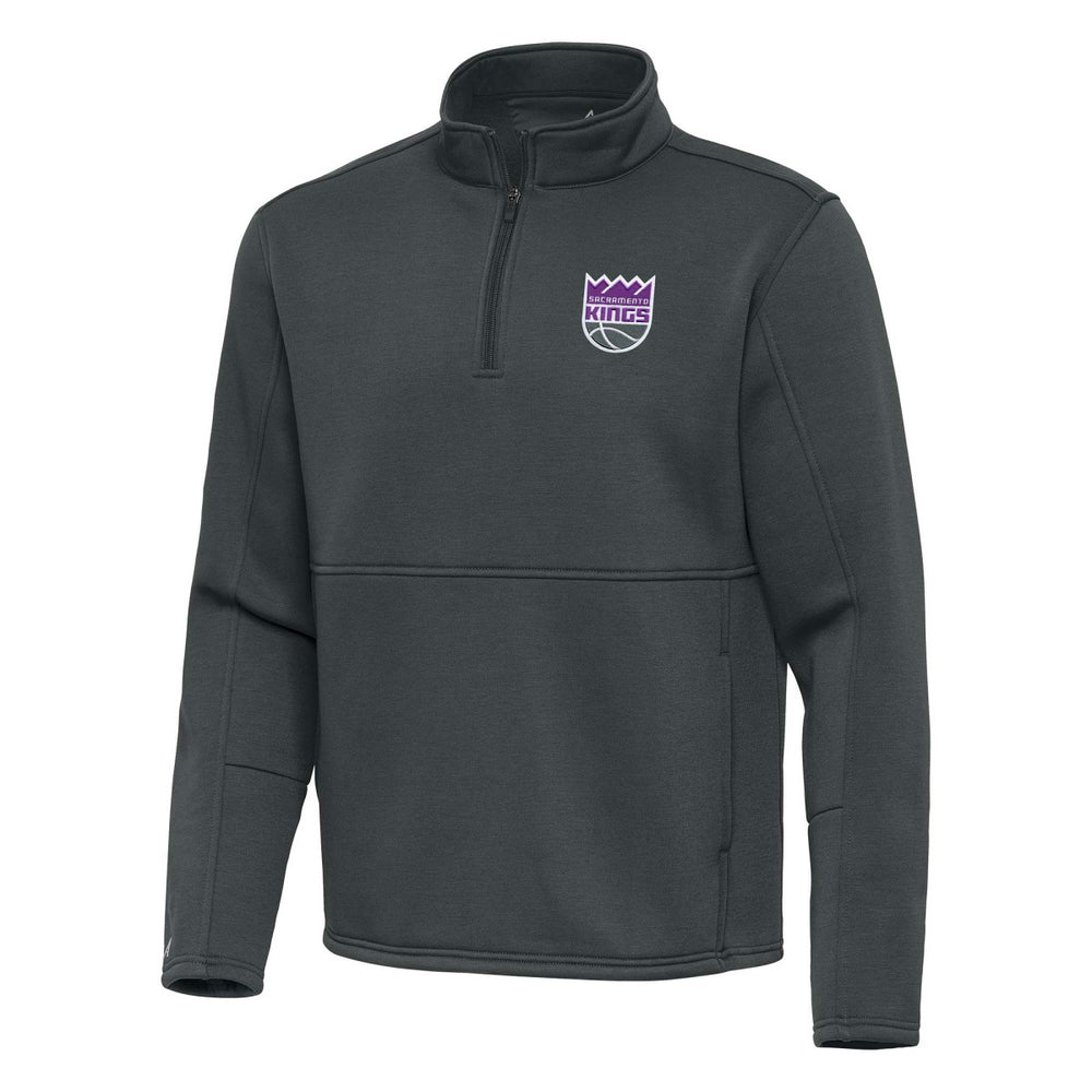 Sacramento Kings Antigua Twist Quarter-Zip Pullover Top - Pewter - NBA