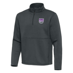 Sacramento Kings Antigua Twist Quarter-Zip Pullover Top - Pewter - NBA