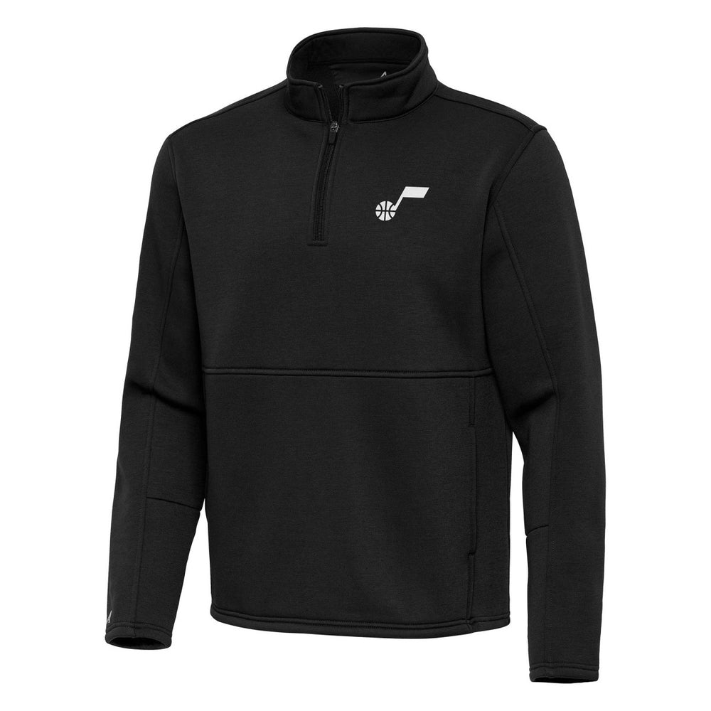 Utah Jazz Antigua Twist Quarter-Zip Pullover Top - Black - NBA