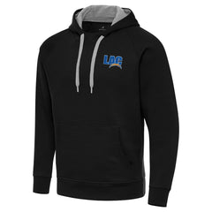 Men's Los Angeles Chargers Antigua Victory Pullover Hoodie Black | NFL