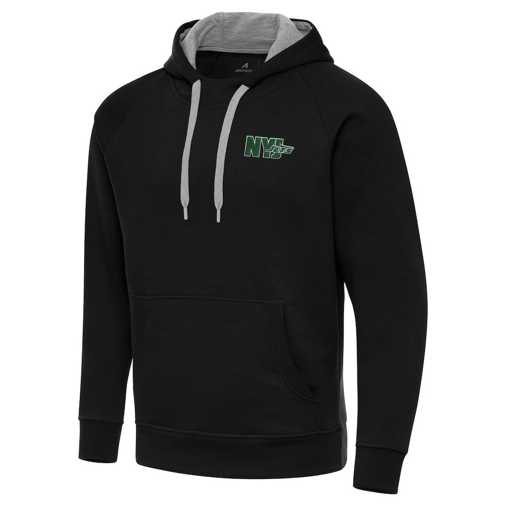Men's New York Jets Antigua Victory Pullover Hoodie Black | NFL