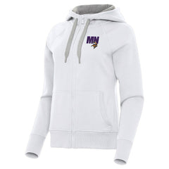 Minnesota Vikings Antigua Women's Victory Full-Zip Hoodie White | NFL