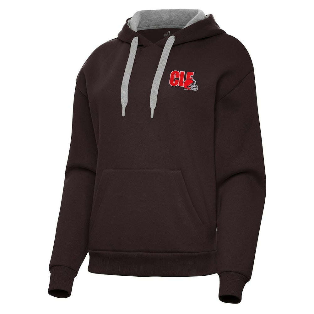 Cleveland Browns Antigua Women's Victory Pullover Hoodie Brown | NFL