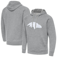 Baltimore Ravens Antigua Victory Pullover Hoodie Heather Gray | NFL