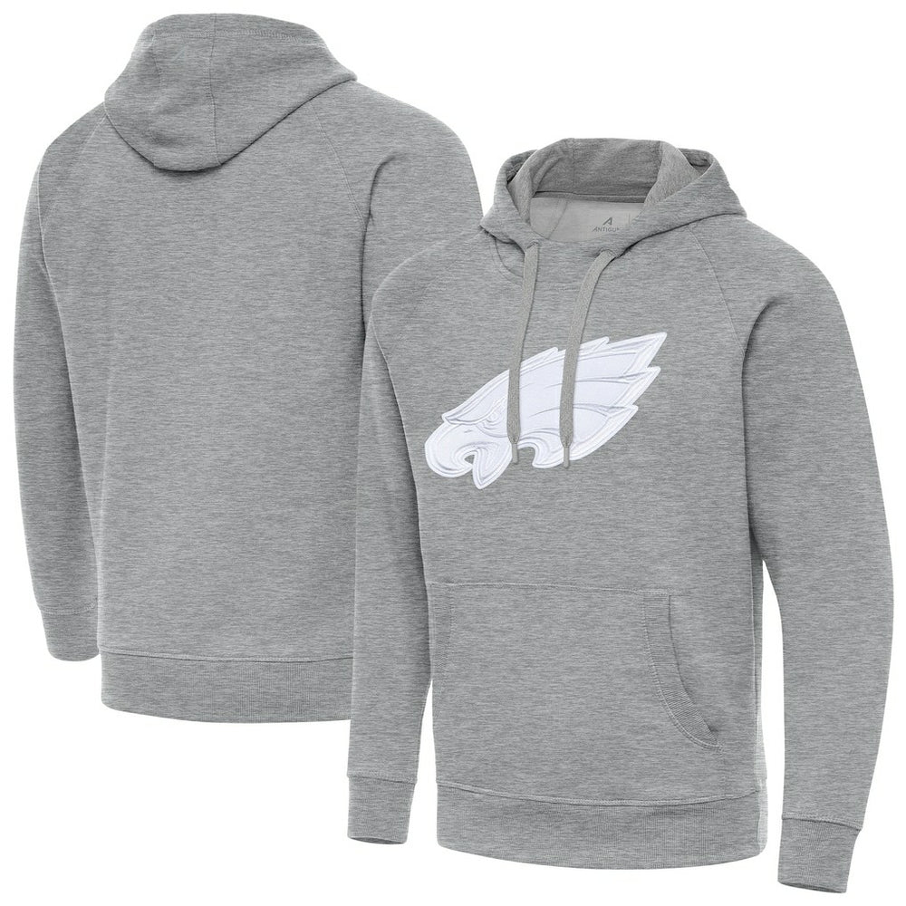 Philadelphia Eagles Antigua Victory Pullover Hoodie Heather Gray | NFL