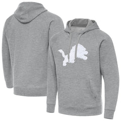 Detroit Lions Antigua Victory Pullover Hoodie Heather Gray | NFL