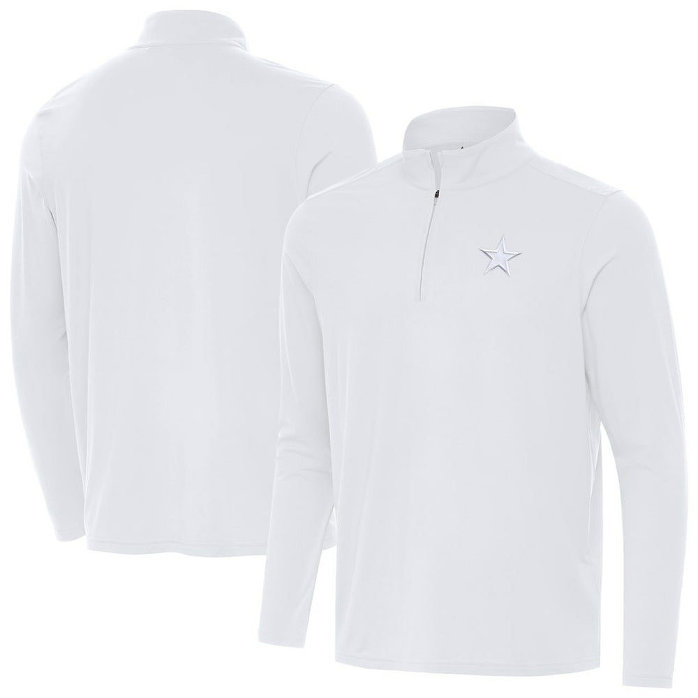 Dallas Cowboys Antigua Intent Quarter-Zip Jacket White | NFL