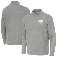 Tampa Bay Buccaneers Antigua Subtle Quarter-Zip Jacket Heather Gray | NFL