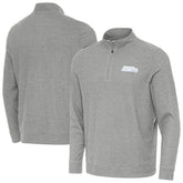 Seattle Seahawks Antigua Subtle Quarter-Zip Jacket Heather Gray | NFL