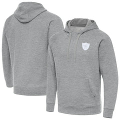 Las Vegas Raiders Antigua Victory Pullover Hoodie Heather Gray | NFL