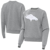 Denver Broncos Antigua Women's Victory Pullover Sweatshirt Heather Gray | NFL