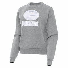 Green Bay Packers Antigua Women's Victory Pullover Sweatshirt Heather Gray | NFL