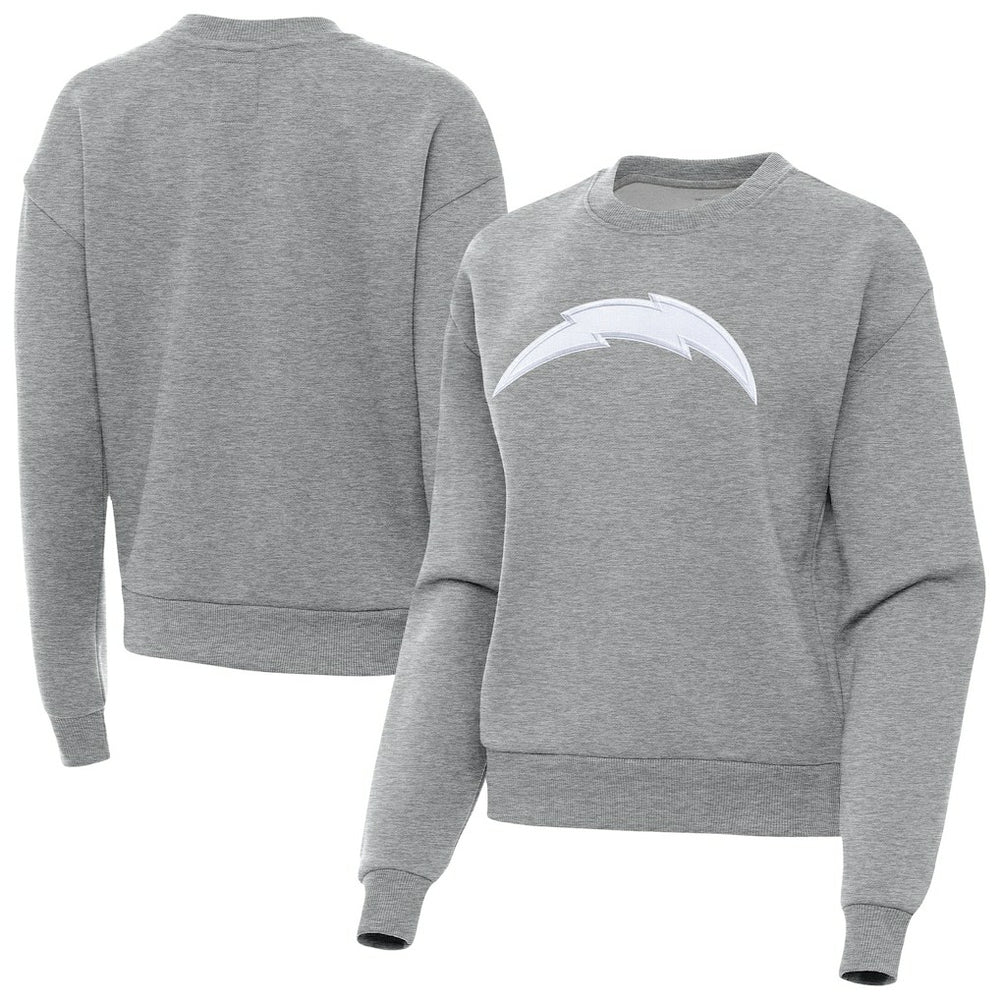 Los Angeles Chargers Antigua Women's Victory Pullover Sweatshirt Heather Gray | NFL