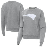 New England Patriots Antigua Women's Victory Pullover Sweatshirt Heather Gray | NFL