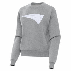 New England Patriots Antigua Women's Victory Pullover Sweatshirt Heather Gray | NFL