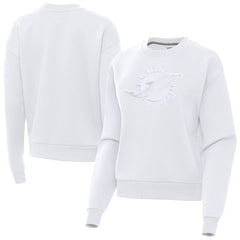 Miami Dolphins Antigua Women's Victory Pullover Sweatshirt White | NFL