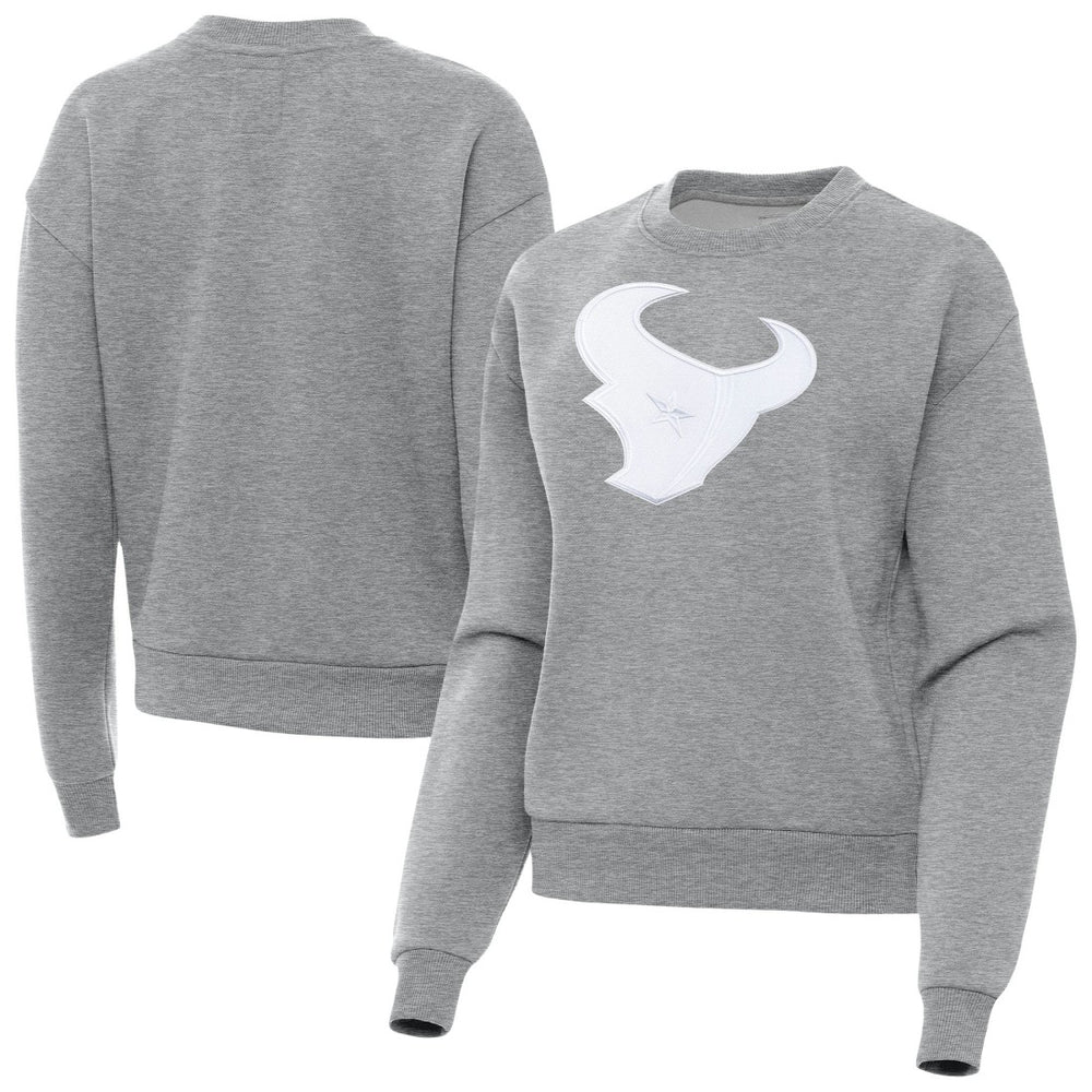 Houston Texans Antigua Women's Victory Pullover Sweatshirt Heather Gray | NFL