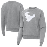 Houston Texans Antigua Women's Victory Pullover Sweatshirt Heather Gray | NFL