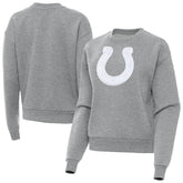 Indianapolis Colts Antigua Women's Victory Pullover Sweatshirt Heather Gray | NFL
