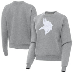 Minnesota Vikings Antigua Women's Victory Pullover Sweatshirt Heather Gray | NFL