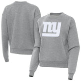 New York Giants Antigua Women's Victory Pullover Sweatshirt Heather Gray | NFL