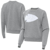 Kansas City Chiefs Antigua Women's Victory Pullover Sweatshirt Heather Gray | NFL