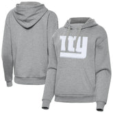 New York Giants Antigua Women's Victory Pullover Hoodie Heather Gray | NFL