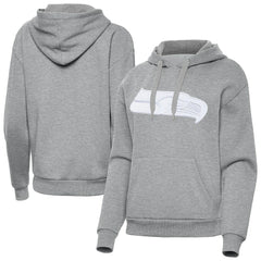 Seattle Seahawks Antigua Women's Victory Pullover Hoodie Heather Gray | NFL