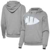 Kansas City Chiefs Antigua Women's Victory Pullover Hoodie Heather Gray | NFL