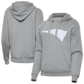 New England Patriots Antigua Women's Victory Pullover Hoodie Heather Gray | NFL