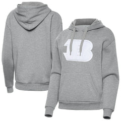 Cincinnati Bengals Antigua Women's Victory Pullover Hoodie Heather Gray | NFL