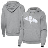 Denver Broncos Antigua Women's Victory Pullover Hoodie Heather Gray | NFL