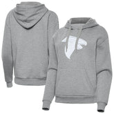 Atlanta Falcons Antigua Women's Victory Pullover Hoodie Heather Gray | NFL
