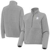 Dallas Cowboys Antigua Women's Figure Half-Zip Sweatshirt Gray | NFL