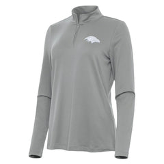 Baltimore Ravens Antigua Women's Reprocess Quarter-Zip Top Gray | NFL