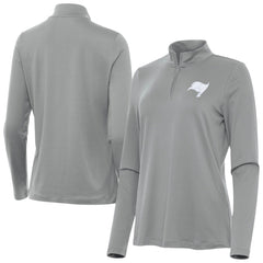 Tampa Bay Buccaneers Antigua Women's Reprocess Quarter-Zip Top Gray | NFL