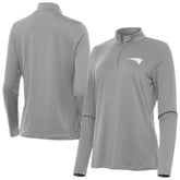 New England Patriots Antigua Women's Reprocess Quarter-Zip Top Gray | NFL