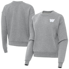 Washington Commanders Antigua Women's Victory Crew Pullover Sweatshirt Heather Gray | NFL