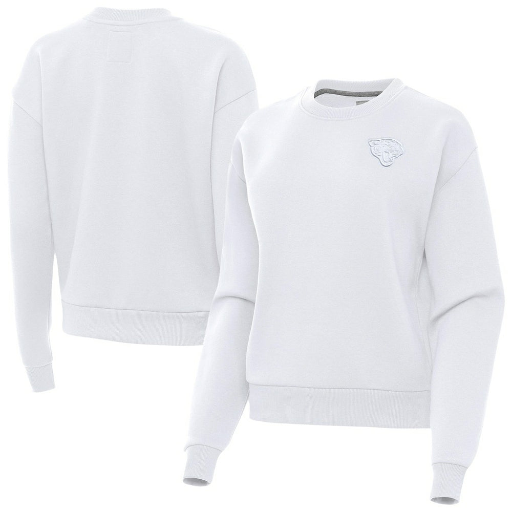 Jacksonville Jaguars Antigua Women's Victory Crew Pullover Sweatshirt White | NFL