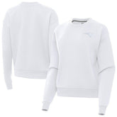 New England Patriots Antigua Women's Victory Crew Pullover Sweatshirt White | NFL