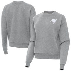 Tampa Bay Buccaneers Antigua Women's Victory Crew Pullover Sweatshirt Heather Gray | NFL