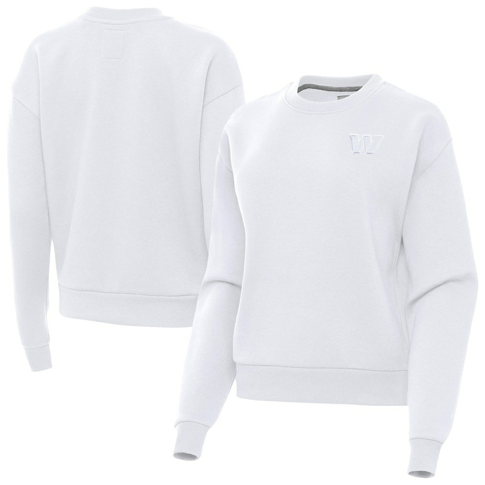 Washington Commanders Antigua Women's Victory Crew Pullover Sweatshirt White | NFL