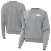 Seattle Seahawks Antigua Women's Victory Crew Pullover Sweatshirt Heather Gray | NFL