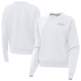 Baltimore Ravens Antigua Women's Victory Crew Pullover Sweatshirt White | NFL