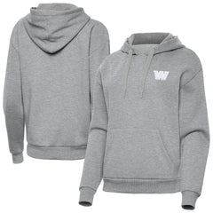 Washington Commanders Antigua Women's Victory Pullover Hoodie Heather Gray | NFL