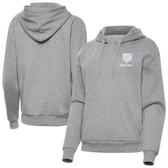 Chicago Bears Antigua Women's Victory Pullover Hoodie Heather Gray | NFL