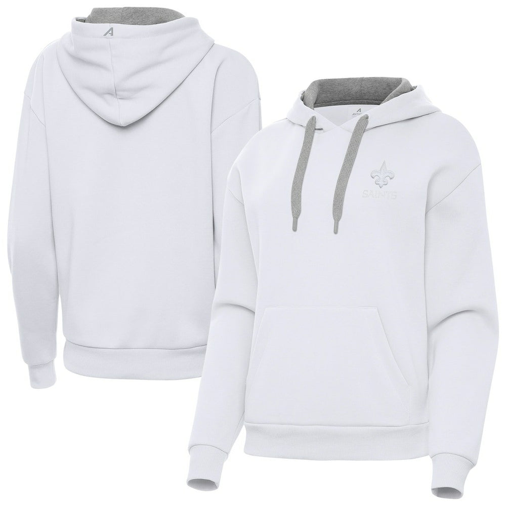 New Orleans Saints Antigua Women's Victory Pullover Hoodie White | NFL