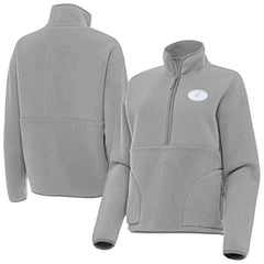 San Francisco 49ers Antigua Women's Figure Half-Zip Sweatshirt Gray | NFL